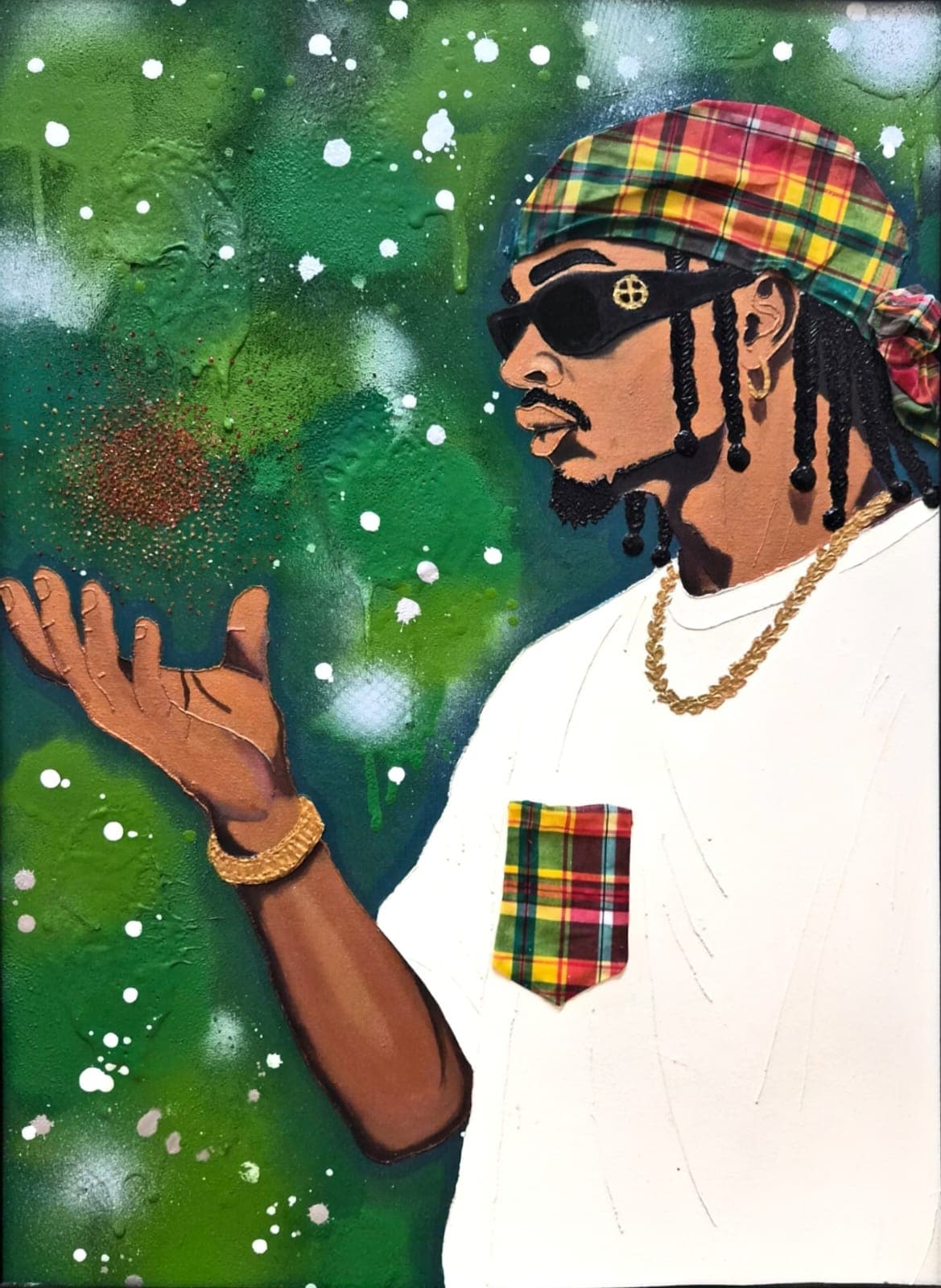 Tableau Kwasi par MelyMelow, série Madras Mood