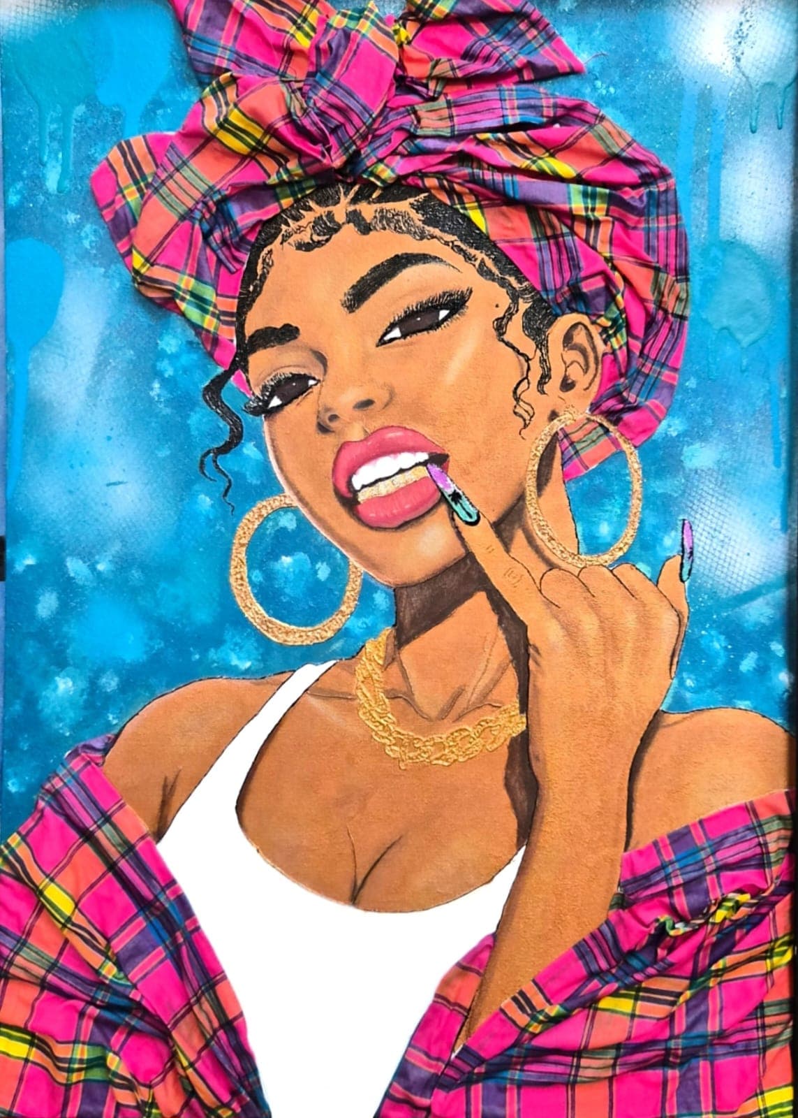 Tableau Maya par MelyMelow, série Madras Mood
